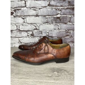 Magnanni Neiman Marcus Brown Leather Cap Toe Oxfords Shoes Men’s Sz 10M US/43EU